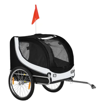 PawHut Pet Stroller Dog Jogger Folding Bike Cargo Trailer Carrier Bicycle Black