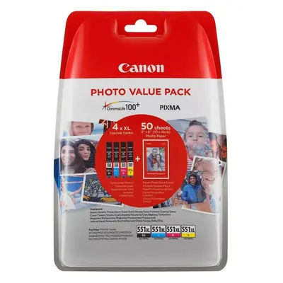 Canon 6443B006 (551 XL) Ink cartridge multi pack, 5530pg + 3x695pg, Pack qty