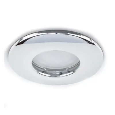 Pack of Fire Rated Bathroom/Shower IP65 Polished Chrome Domed Ceiling Downlights - Complete with