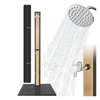 AREBOS Solar Shower 35L | with Hand Shower & Thermometer |Water Temperature up to 60C Pool Showe