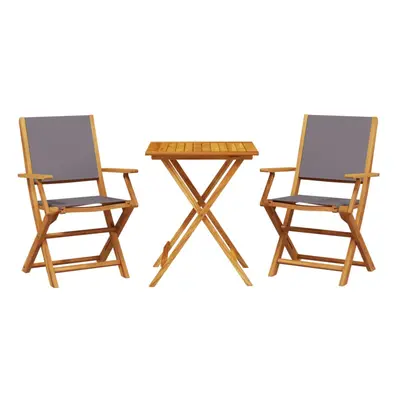 vidaXL Bistro Set Piece Outdoor Bar Set Anthracite Fabric and Solid Wood