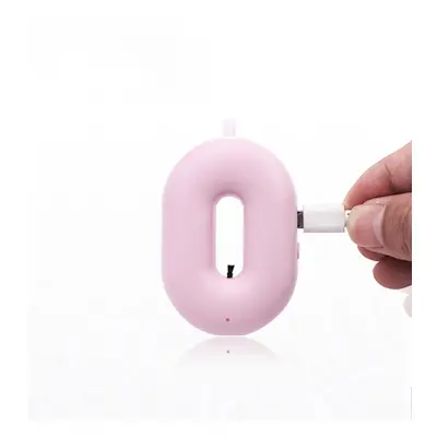 (Pink) Portable Air Purifier Necklace USB Rechargeable Mini Neck Hanging PM2.5