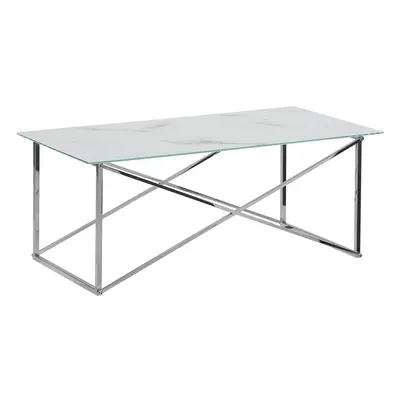 Coffee Table EMPORIA Marble Effect Silver