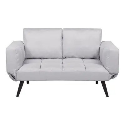 Fabric Sofa Bed Light Grey BREKKE