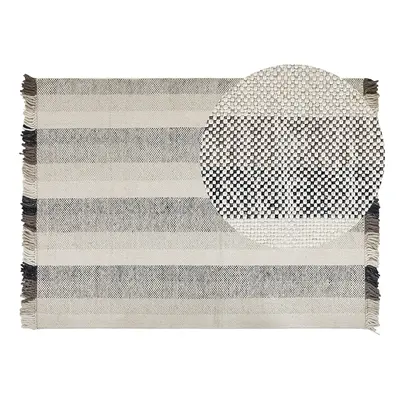 Wool Area Rug x cm Off-White EMIRLER