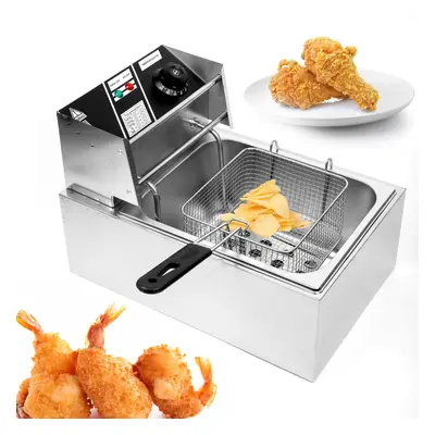 10L 2500W Commercial Electric Deep Fryer Fat Chip Single Tank Kitchen