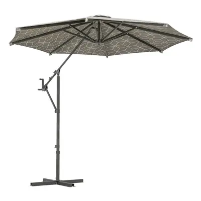 Outsunny 2-in-1 Cantilever Parasol and Market Parasol with Rotation