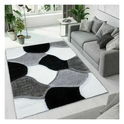 (Black-White (PONA) , x cm) New Luxury Hand Craft Rugs Long Hall Runner Carpet