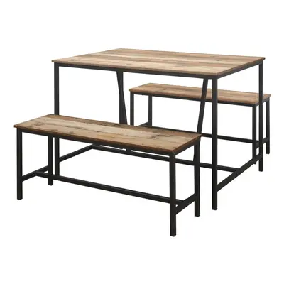 Downtown Dining Table & Bench Set