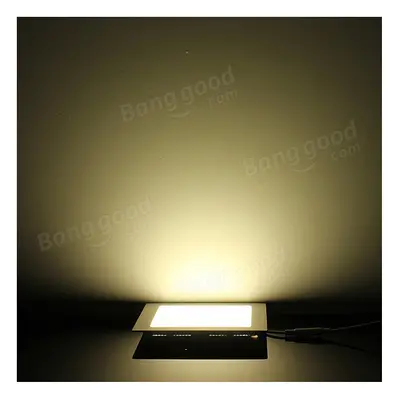 (Cool White) Dimmable 15W Square Ultra Thin Ceiling Energy-Saving LED Panel Light