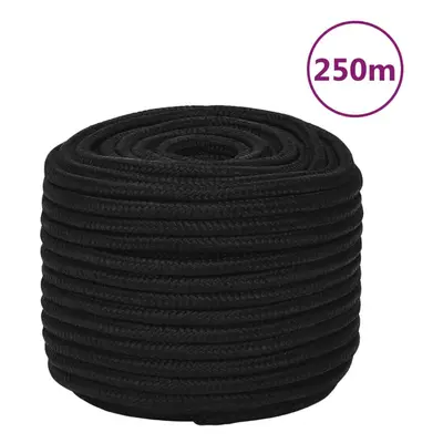 (14 mm/ m) vidaXL Braided Boat Rope Polyester Sturdy Yacht Cable Black/White Multi Sizes