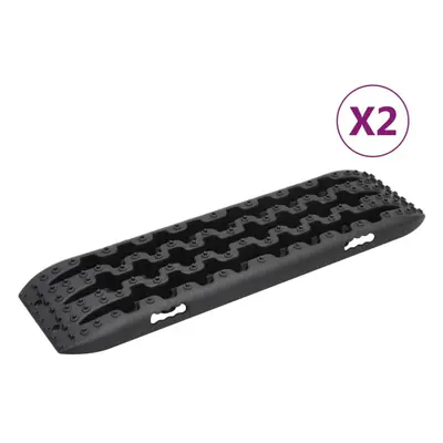 (black) vidaXL 2x Traction Boards 106x30.5x7 cm Nylon Snow Mat Board Multi Colours