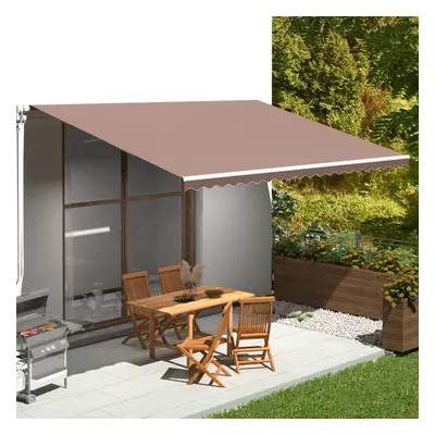 vidaXL Replacement Fabric for Awning Brown 5x3.5 m Outdoor Canopy Sunshade