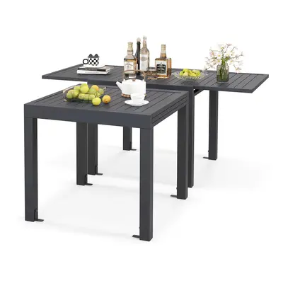 Expandable Patio Dining Table Extendable Aluminum Table for