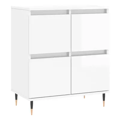 (high gloss white) vidaXL Sideboard Storage Side Cabinet Cupboard Grey Sonoma Engineered Wood