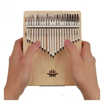 (Beige) Keys Thumb Piano Wooden Professional Kalimba Bottom Hole Mahogany Musical Instrument for