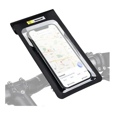 (Black) Bicycle Phone Bag Waterproof Touch Screen Navigation Rotatable Cycling