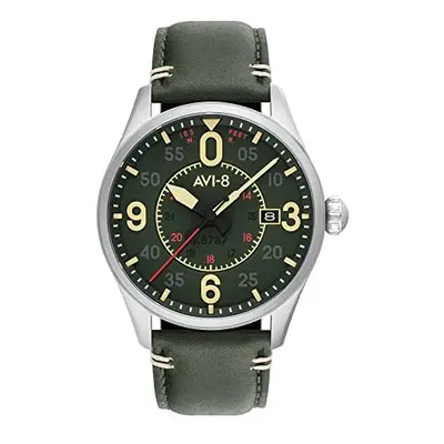 AVI-8 Mens 42mm Spitfire Smith Automatic Reading Watch with Leather Strap AV-4090-03