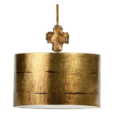 1 Bulb Ceiling Pendant Light Fitting Aged Gold LED E27 100W Bulb