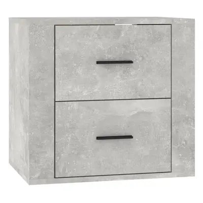 (Concrete grey) vidaXL Wall-mounted Bedside Cabinet Indoor Floating Nightstand Multi Colours