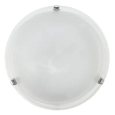 Wall Flush Ceiling Light Colour Chrome Shade Glass Alabaster Bulb E27 2x60W