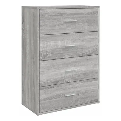 (grey sonoma) vidaXL Sideboard Storage Cupboard Cabinet Highboard Sonoma Oak Engineered Wood