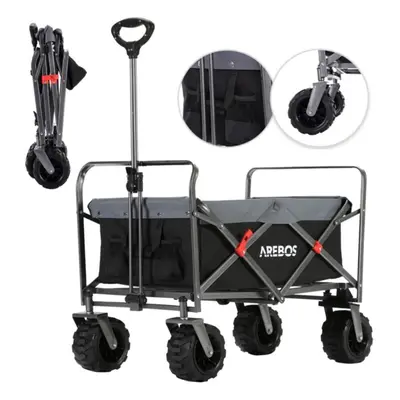 AREBOS Handcart | Transport cart | up to kg | Foldable | Cart | Black / Grey