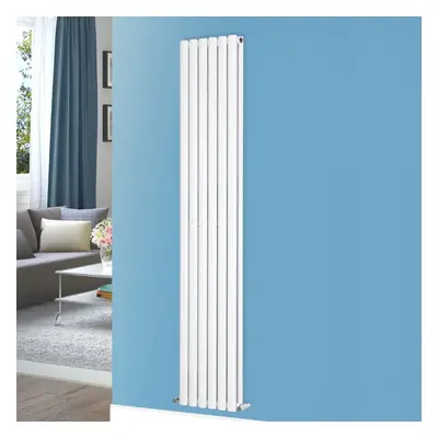 Nes Home X 360mm Double Oval Tube White Designer Radiator