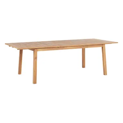 Extending Acacia Garden Table 180/240 x cm Light Wood CESANA