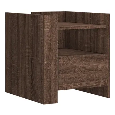 (brown oak) vidaXL Bedside Cabinet Nightstand Bed Side Table Sonoma Oak Engineered Wood