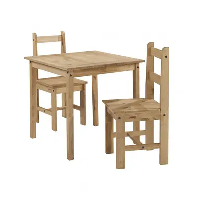 Corona Dining Table and Chairs Rio Square Set Solid Pine Furniture