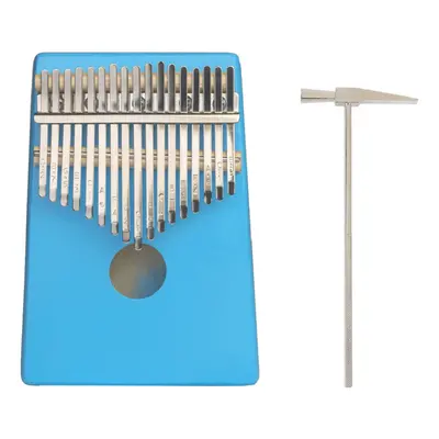 (Blue) Keys C-Tune Thumb Piano Kalimba Portable Solid Wood Finger