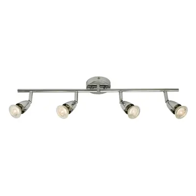 LED Adjustable Ceiling Spotlight Chrome Plate Quad GU10 Kitchen Bar Downlight