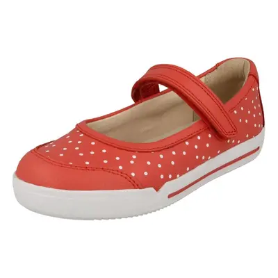 (UK 12.5 Child, Coral (Pink)) Girls Clarks Mary Jane Styled Shoes Emery Halo K - F Fit