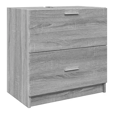 vidaXL Sink Cabinet Vanity Unit Storage Cupboard Grey Sonoma Engineered Wood