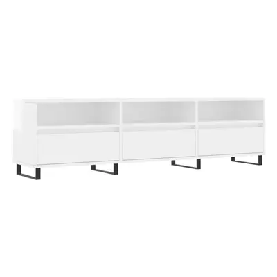 vidaXL TV Cabinet TV Unit Sideboard TV Stand High Gloss White Engineered Wood