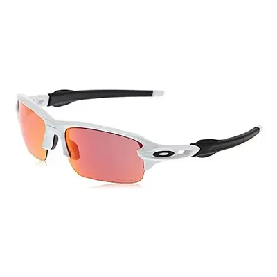 Oakley Youth Kids OJ9005 Flak Polarized Rectangular Sunglasses, Polished White/Prizm Field, mm