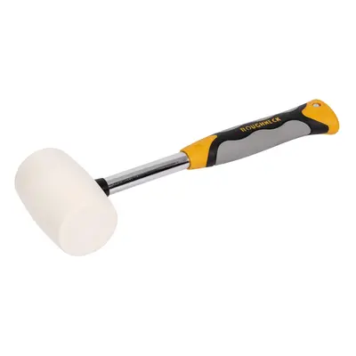 ROU61216 Non Marking White Rubber Mallet With Soft Grip Handle oz/454 g