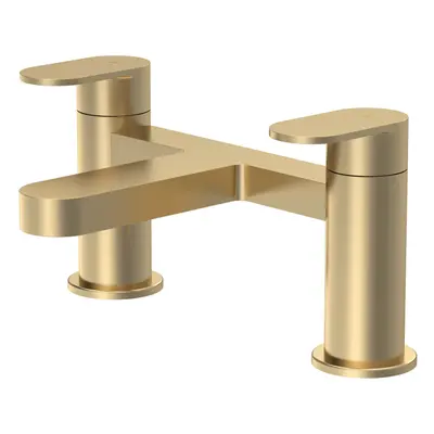 Round Deck Mounted Bath Filler Tap - Brushed Brass - Balterley