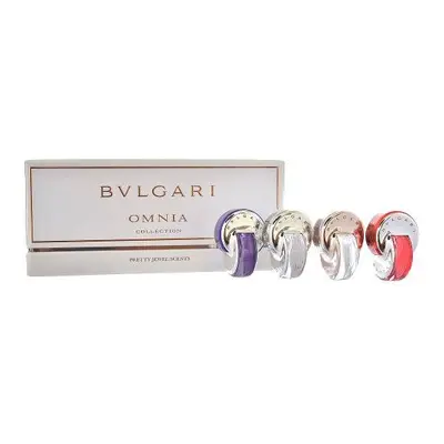 Bvlgari Omnia Mini Pcs Collection: Amethyste Ml Edt + Crystalline Ml Edt + Crystalline Ml Edp + 