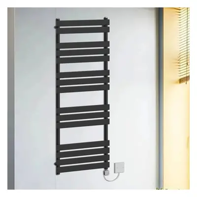 (1600x600mm, Black) WarmeHaus Thermostatic Heated Towel Rail Prefilled Electric Heated Towel Rai