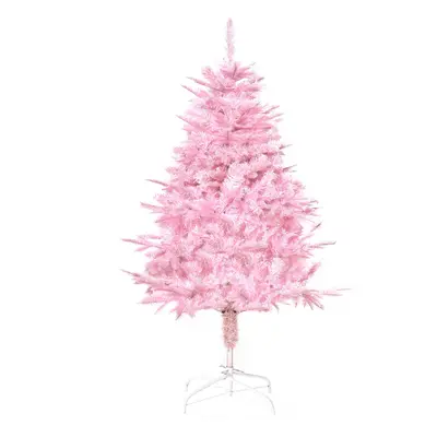 HOMCOM 4FT Artificial Christmas Tree w/ Automatic Open for Home Party Pink