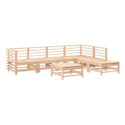 (natural pine) vidaXL Garden Lounge Set Outdoor Modular Sofa Set Piece Solid Wood Pine