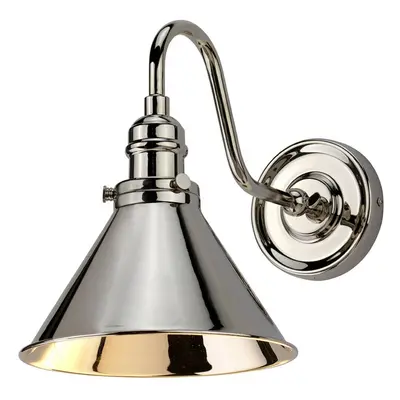 Wall Light Sconce Highly Polished Nickel Finish LED E27 60W Bulb d02096