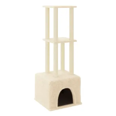 (cream) vidaXL Cat Tree Cat Tower with Sisal Scratching Posts Activity Centre Cream