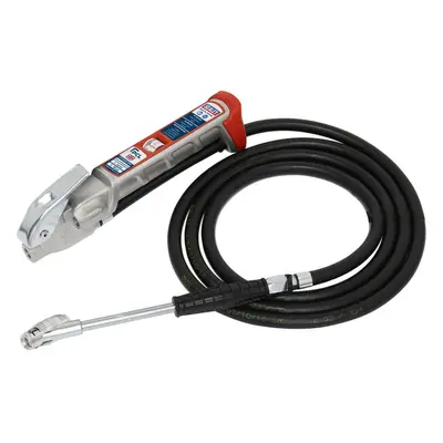 Tyre Inflator - Twin Clip-On Connector & Gauge - 2.5m Long Reach Arm & Hose