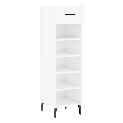 (high gloss white) vidaXL Shoe Cabinet Shoe Storage Shoe Rack High Gloss White Engineered Wood