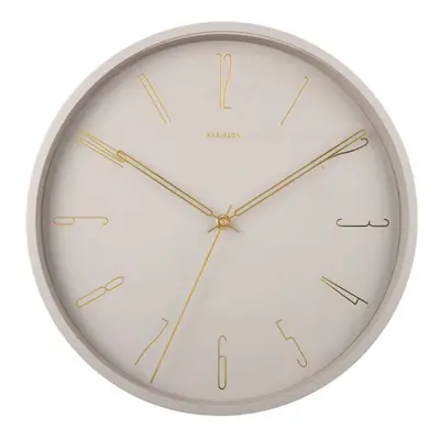 Karlsson Belle Numbers Wall Clock 35cm - Warm Grey