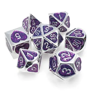 () 7PCS Metal Polyhedral Dices Set For Dungeons & Dragons Dice Desktop RPG Game