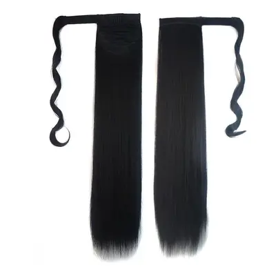 () Long Straight Ponytail Women's Synthetic Hair Chocolate Brown Hair Extensions